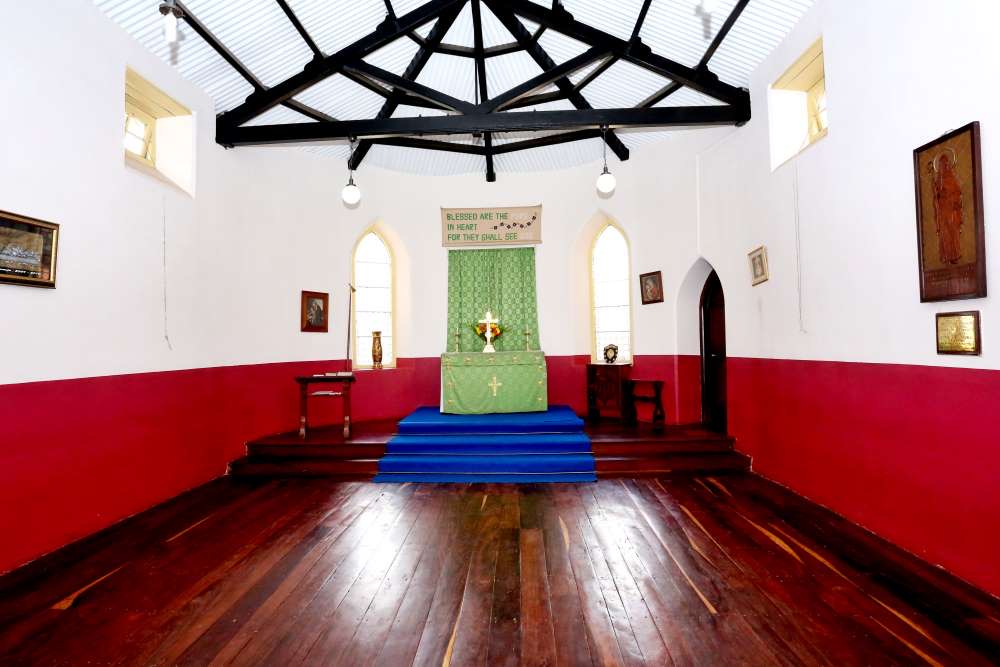 The Gothic-style school chapel built in 1902