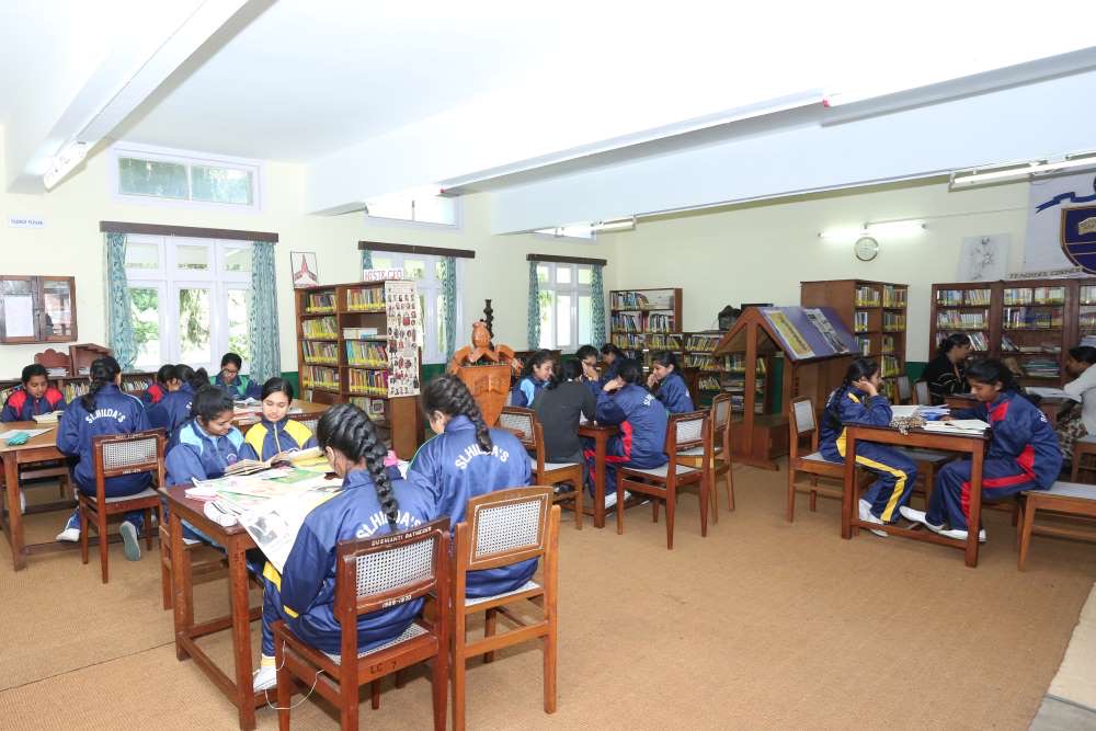 The school library reading room