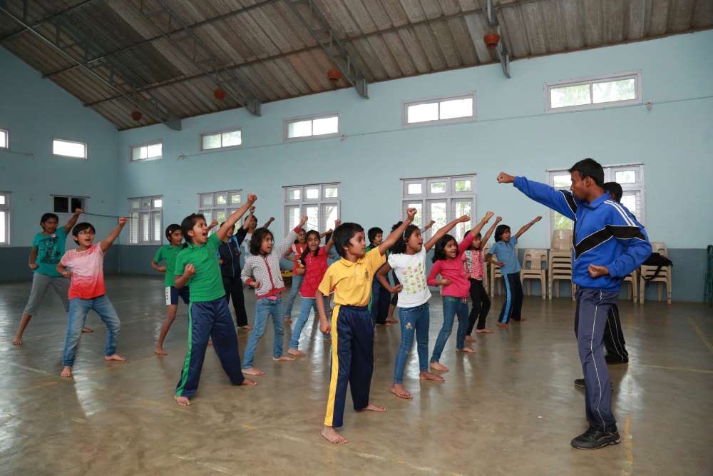 Karate practice